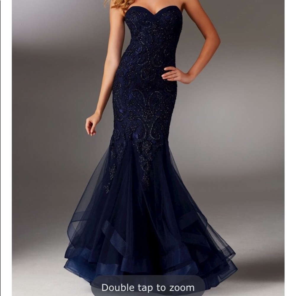 MGNY Navy Evening Gown